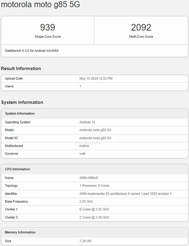 Moto G84 5G Processor